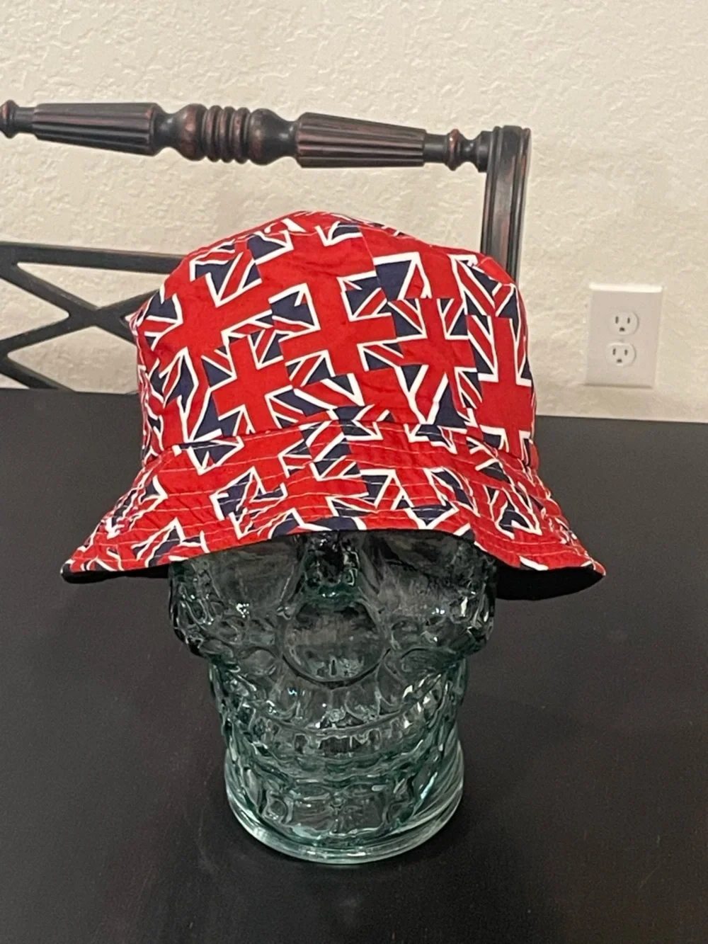 Kids Red Union Jack Print Bucket Hat - Youth Sun Hat